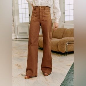 SEZANE | The 70s Trouser in Coffee Size 4 (36)